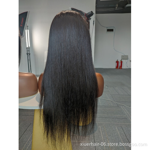 Wholesale 28 Inch 30 Inch Straight Pre Plucked Brazilian Human Hair Lace Front Wig